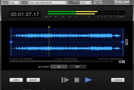 Tascam announces the free Hi-Res Editor software