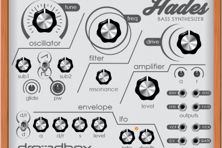 Dreadbox shows Hades Bass Synthesizer