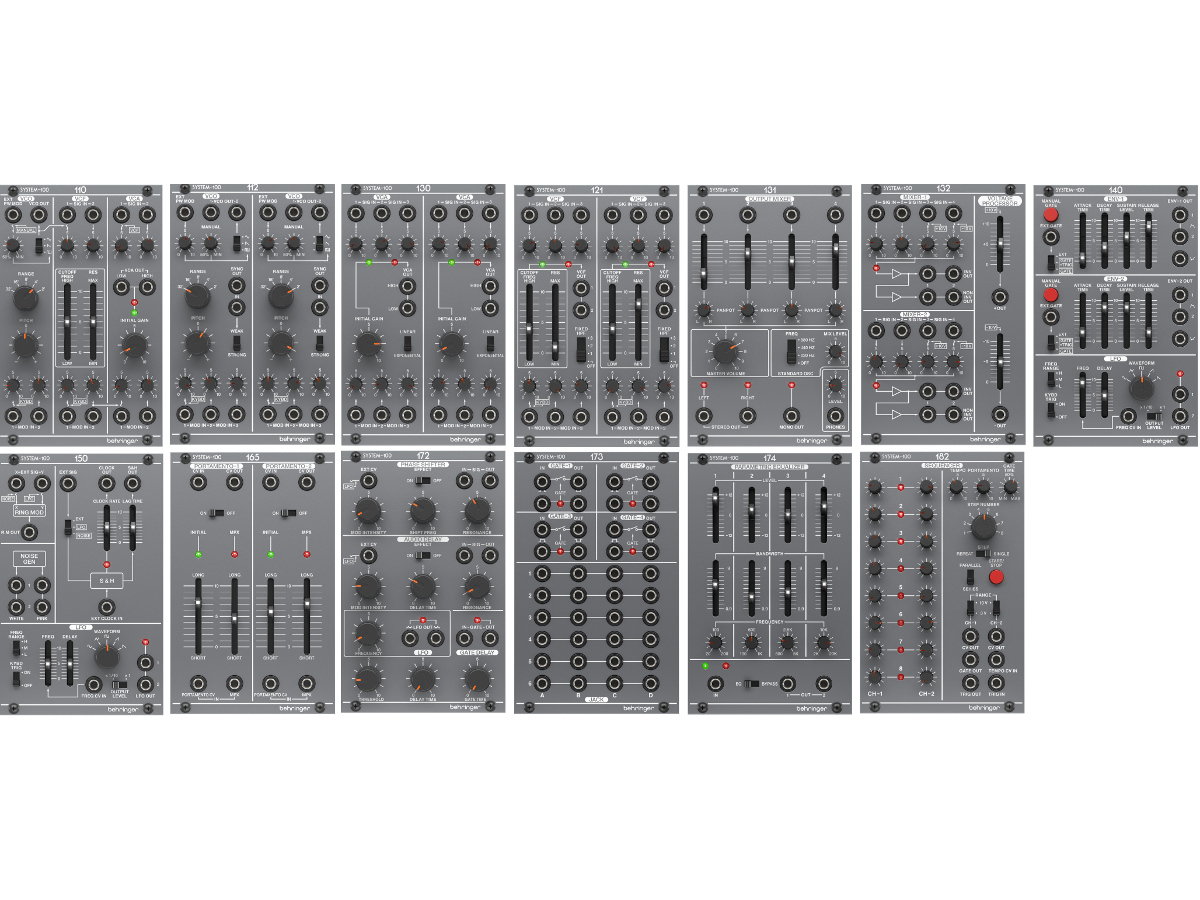 Behringer shows a complete Roland System100 eurorack system modular