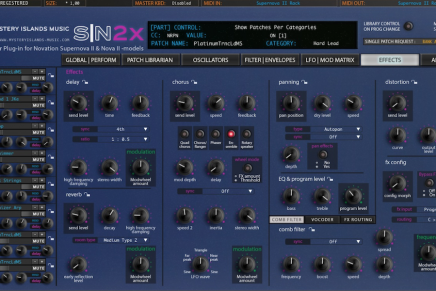 Mystery islands music announces SN2X AU editor for Novation Nova and Supernova synthesizer