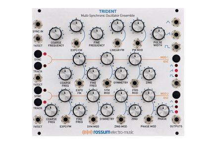 Rossum Electro-Music announces Trident Multi-Synchronic oscillator ensemble Eurorack module