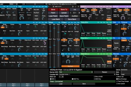 Sigabort MIDIsynth-Peak editor for the Novation Peak synthesizer – Gearjunkies Review