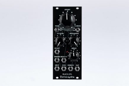 Erica Synths Introduces Black LPG Lowpass Gate Eurorack module