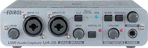 New Edirol UA-25 USB Audio/MIDI interface - Gearjunkies - Music news, Reviews, Videos, Synthesizers, Studio, Recording
